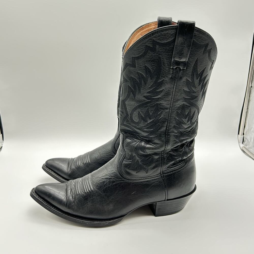 Ariat Men's Heritage Western Toe Black Leather Cowboy Boots Size 13D